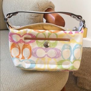 SOLD!!!Cute multi pastel color coach mini purse